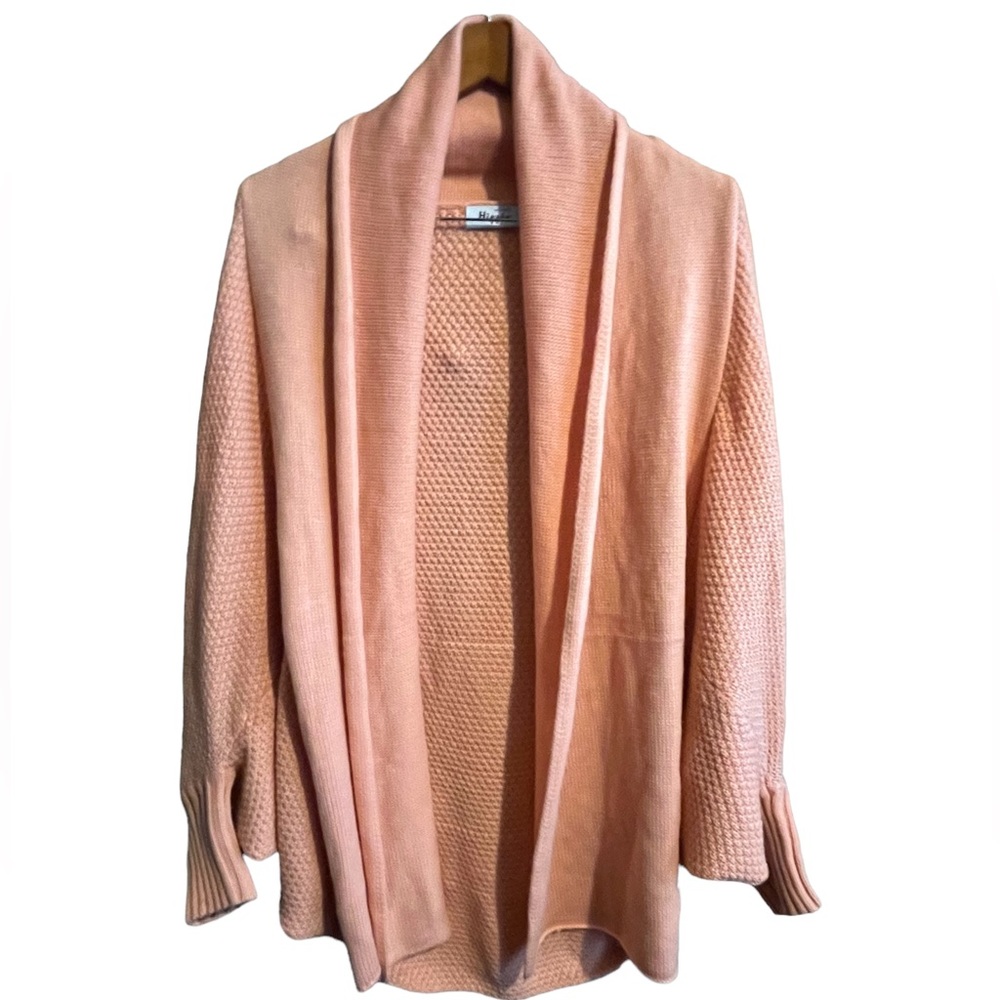 Military Hippie Open Cardigan Sweater, Peach | OS - Picture 2 of 8